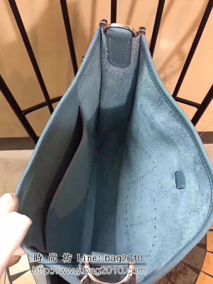 愛馬仕Hermes Evelyn伊芙琳 頭層牛皮單肩斜挎包 男女同款 0AM1376